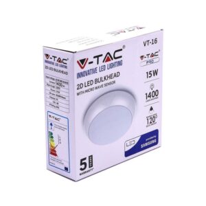 V-TAC PLAFONIERA LED 15W CON SENSORE